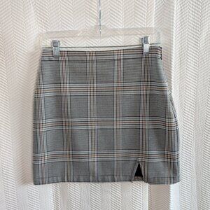 Abercrombie & Fitch Plaid Mini Skirt Size Small Academia Preppy Neutral